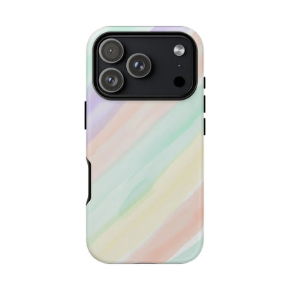 Pastel Watercolor Stripe Tough Phone Case