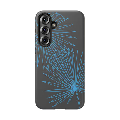 Blue Dandelion Burst Tough Phone Case — Protective Floral iPhone Cover