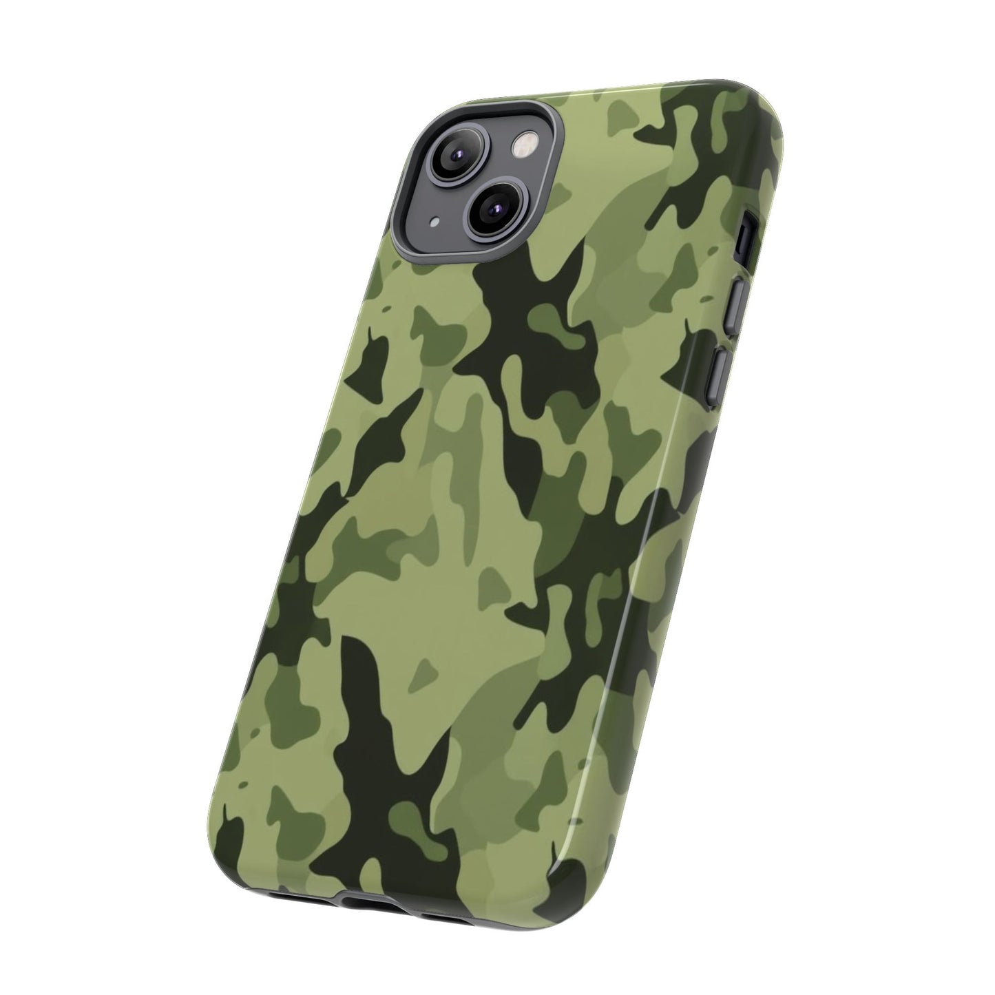 Camo Tough Phone Case — Military Green Protective iPhone Cover