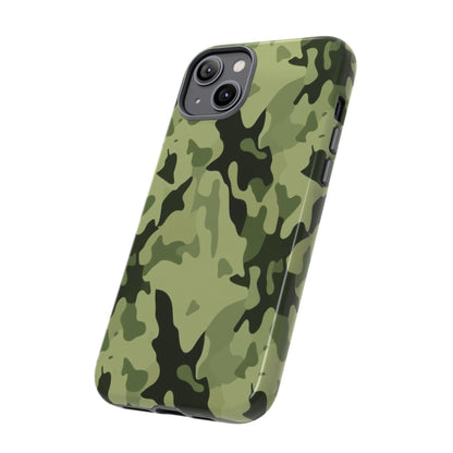 Camo Tough Phone Case — Military Green Protective iPhone Cover