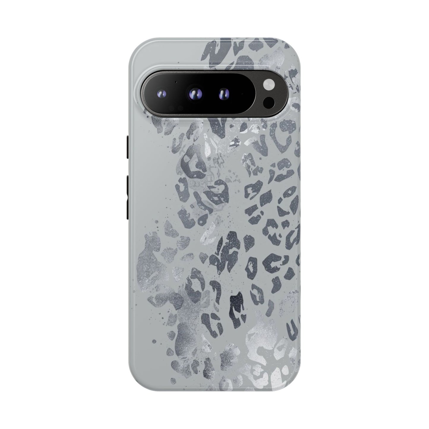 Gray Leopard Print Tough Phone Case