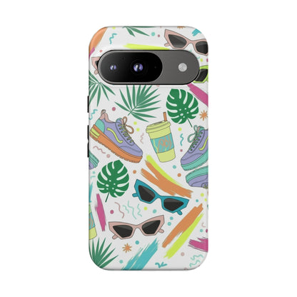 Tough Cases — Colorful Retro Sneakers & Sunglasses Phone Case