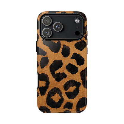Leopard Print Tough Phone Case — Protective Animal Print iPhone Case