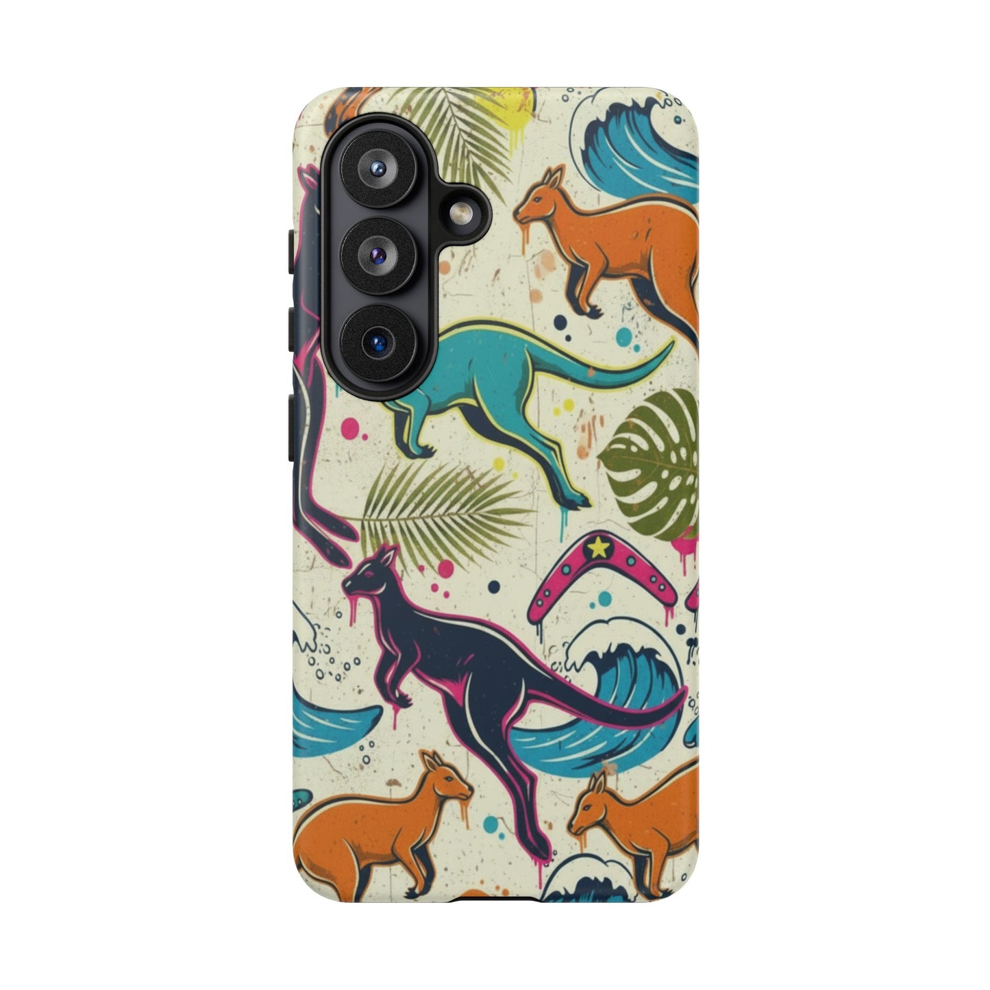 Tough Cases — Colorful Surfing Kangaroo Phone Case