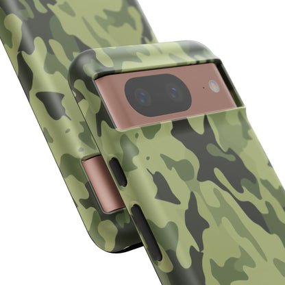 Camo Tough Phone Case — Military Green Protective iPhone Cover