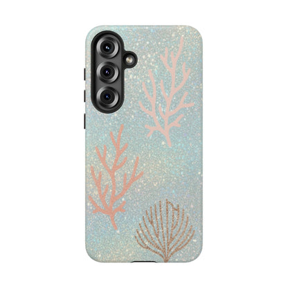 Seafoam Sparkle Phone Case – Coral & Seashell Tough Case