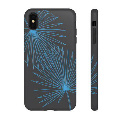 Blue Dandelion Burst Tough Phone Case — Protective Floral iPhone Cover