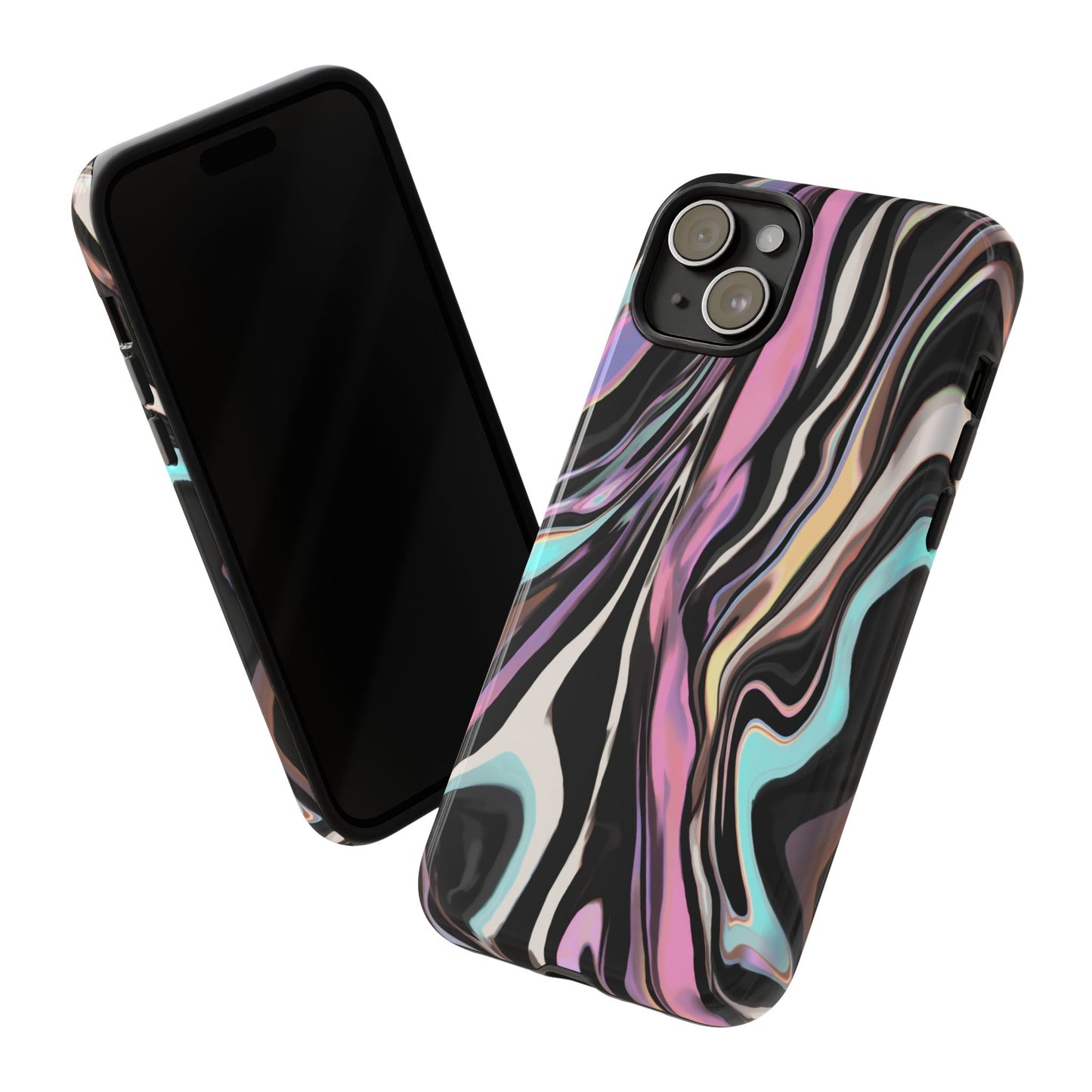 Abstract Marble Tough Phone Case — Pastel Swirl Protective Cover