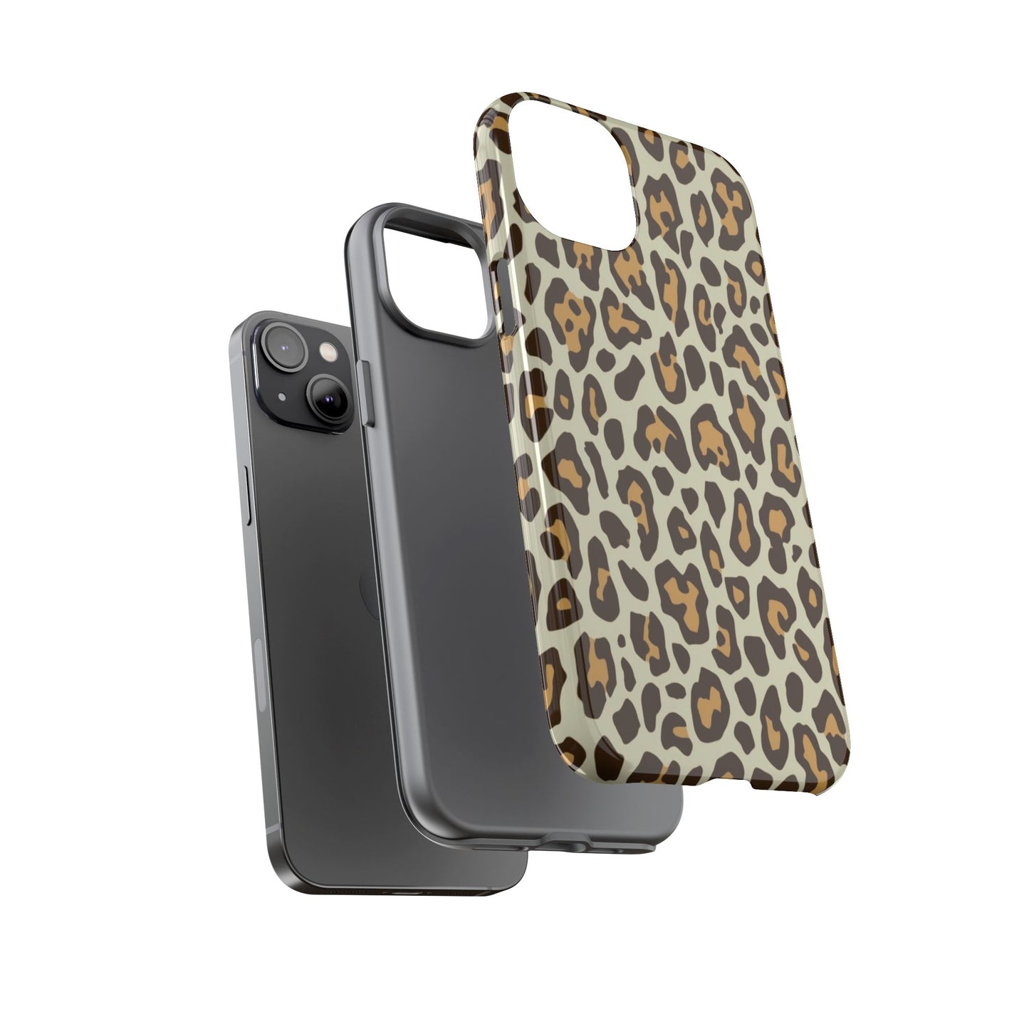 Leopard Print Tough Phone Case — Durable Protective Animal Print Case