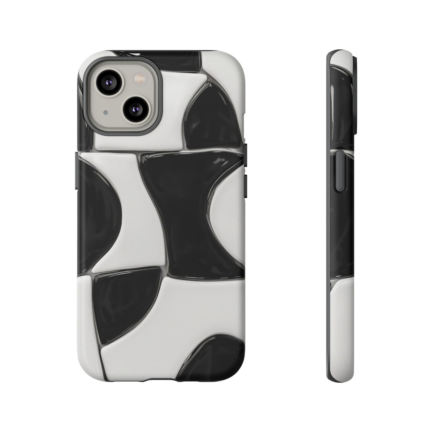 Black & White Abstract Pattern Tough Phone Case