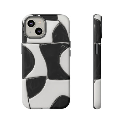 Black & White Abstract Pattern Tough Phone Case
