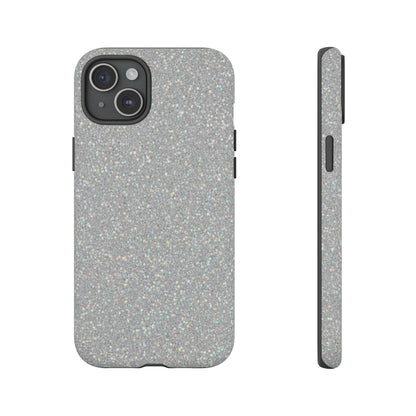 Glitter Silver Tough Phone Case — Sparkling Protective Phone Case