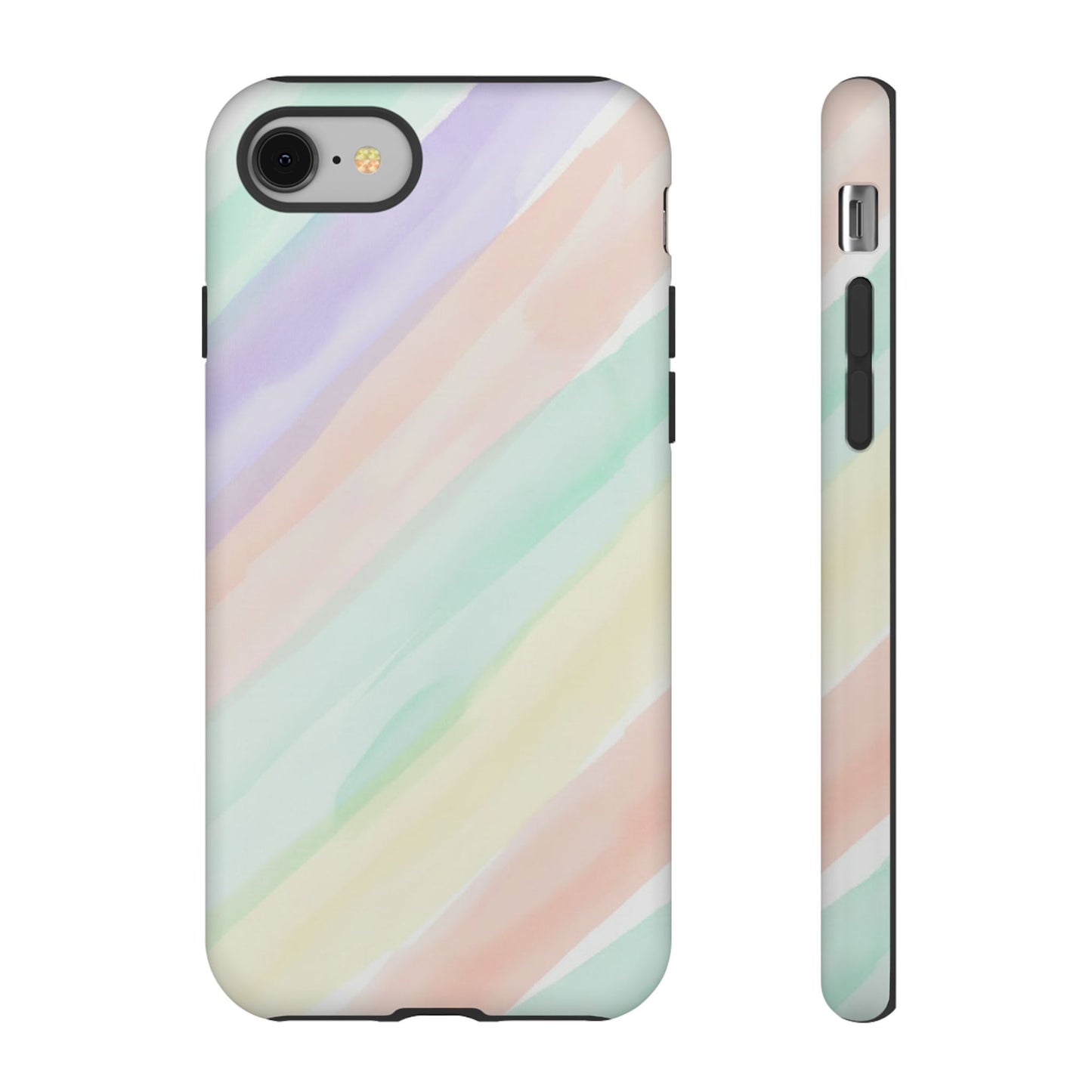 Pastel Watercolor Stripe Tough Phone Case