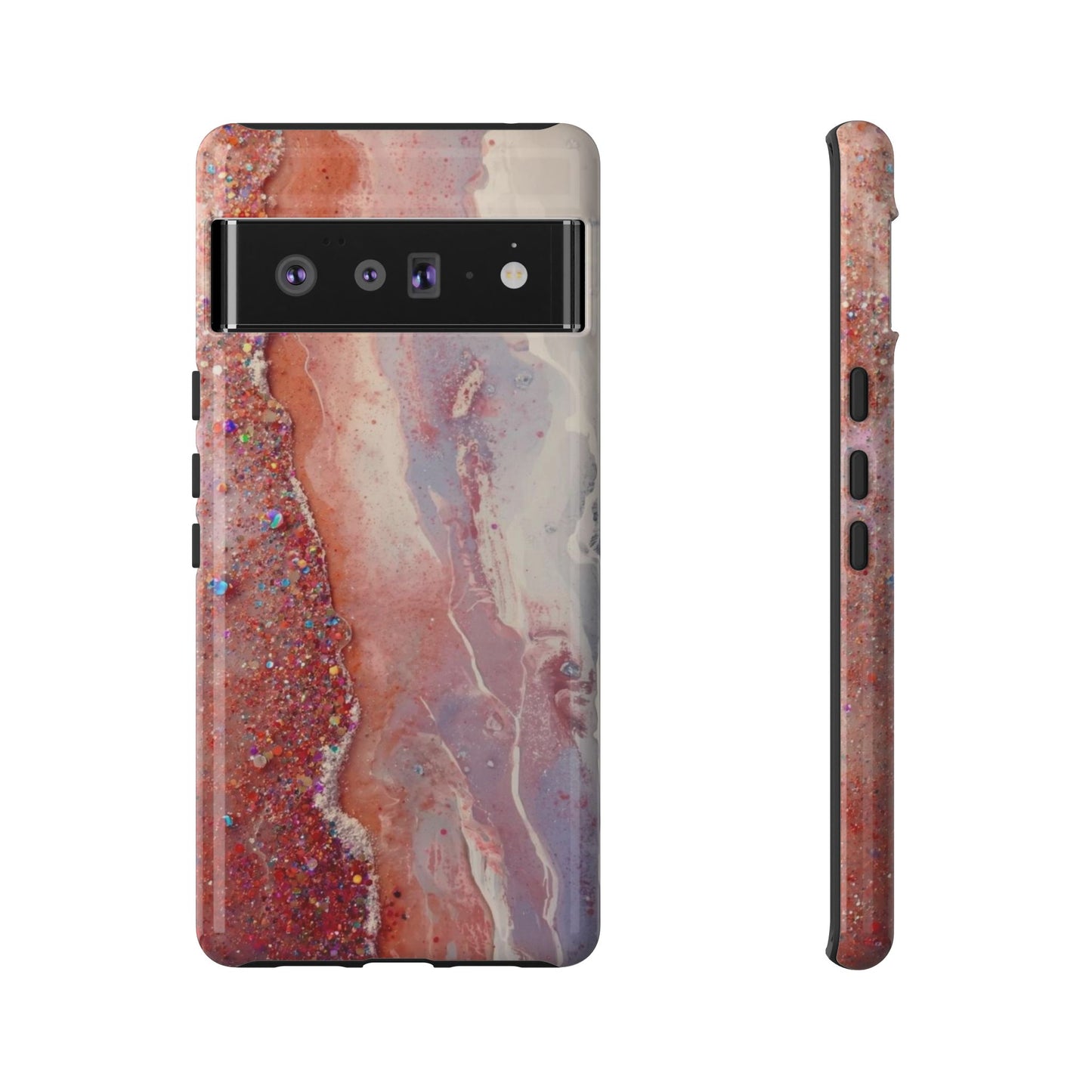 Marbled Rose Gold Galaxy Phone Case — Protective Tough Case