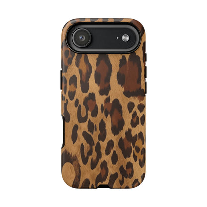Leopard Print Tough Phone Case — Durable Animal Print Protective Cover