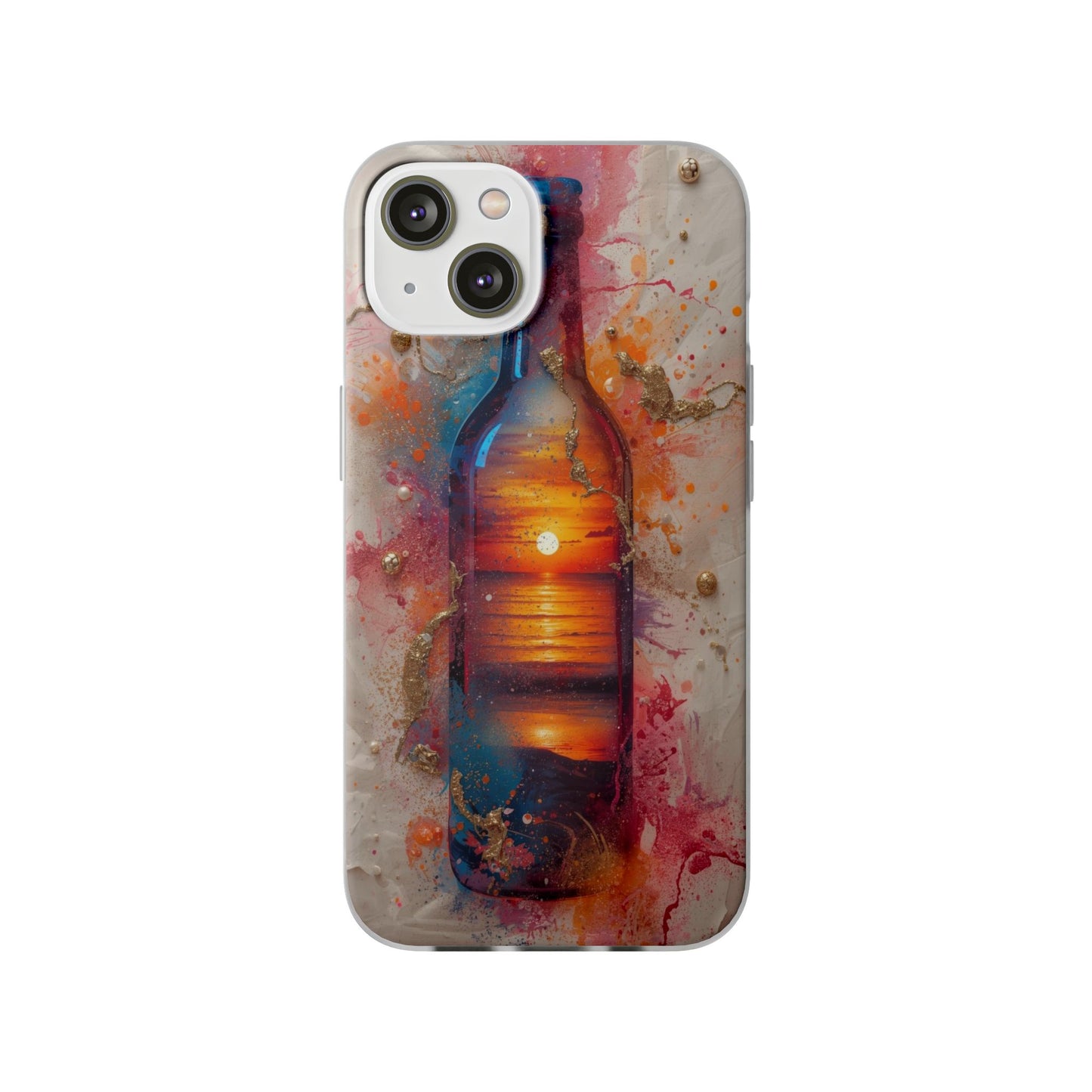 Copy of Floral Holographic Phone Case — Iridescent Leaves & Flowers Flexi Case