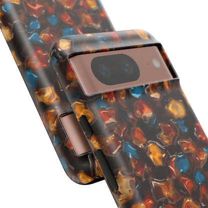Phone Case - Amber Tortoiseshell Mosaic Protective Cover