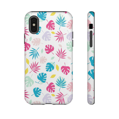 Tropical Leaf Phone Case — Colorful Pastel Monstera & Palm iPhone Case