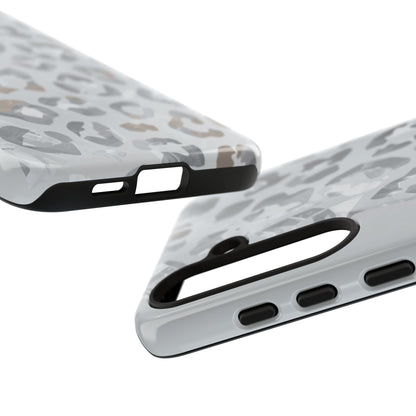 Silver Leopard Tough Phone Case
