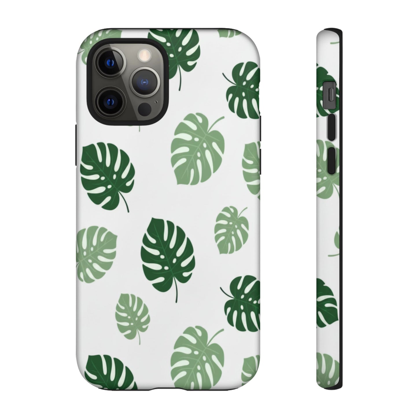 Monstera Leaf Phone Case — Tropical Green Pattern Tough Case