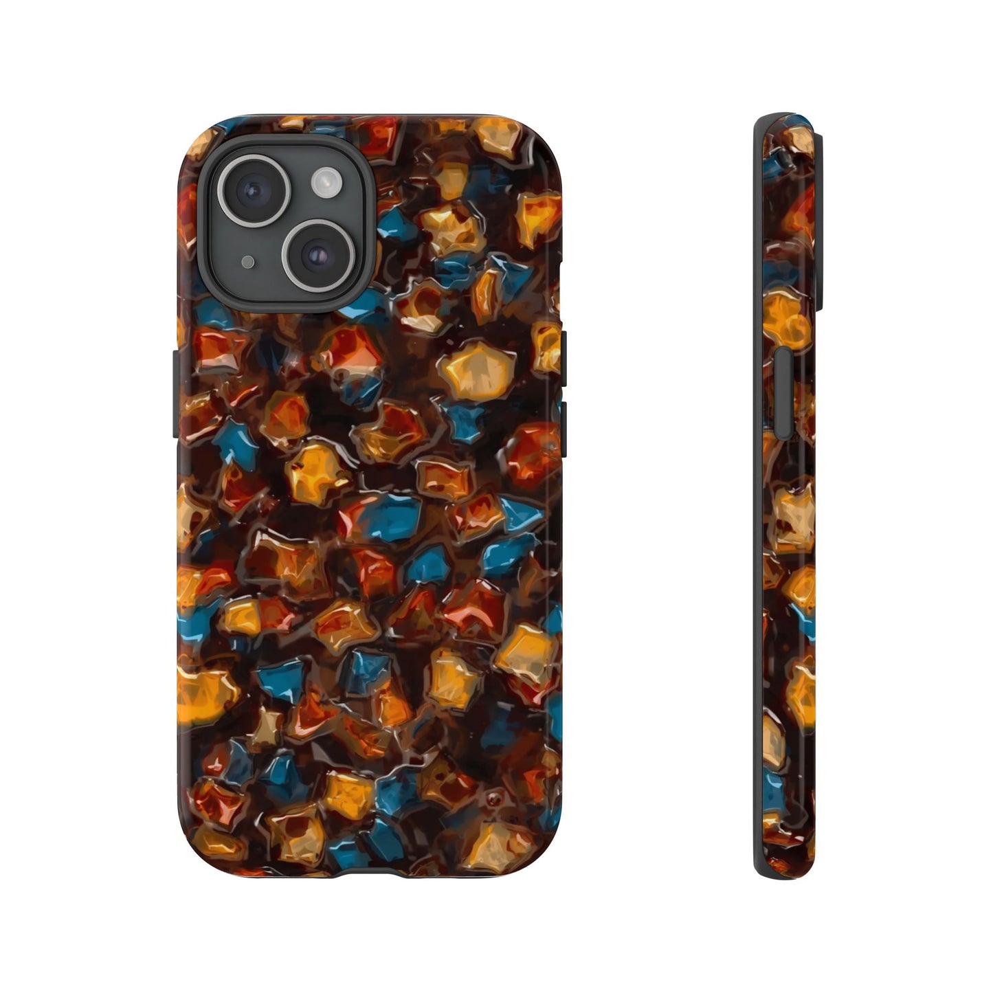 Phone Case - Amber Tortoiseshell Mosaic Protective Cover