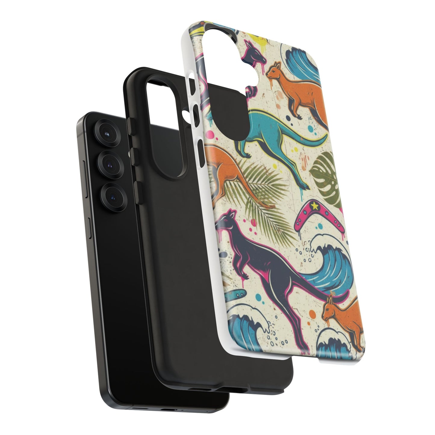 Tough Cases — Colorful Surfing Kangaroo Phone Case