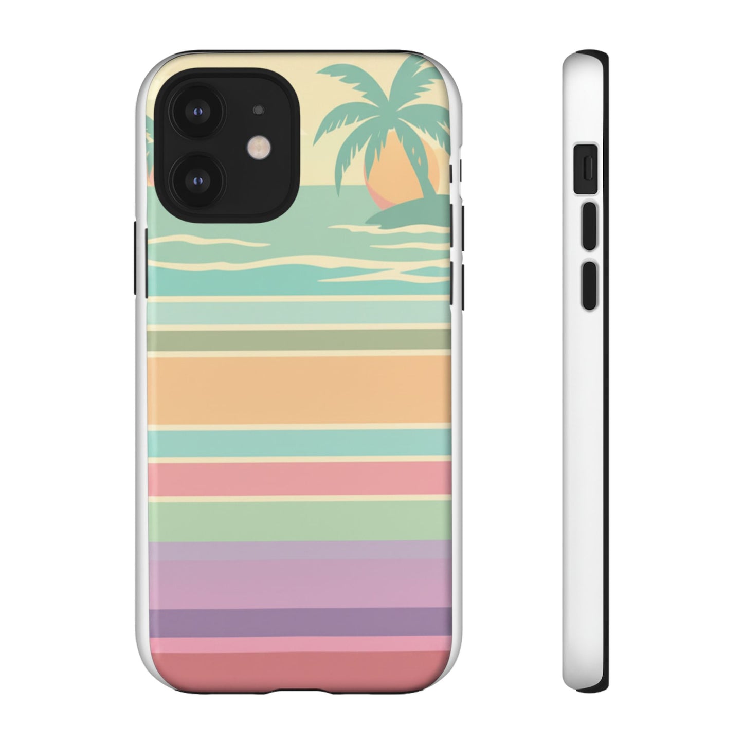 Tough Case — Retro Pastel Sunset Palm Tree Phone Case