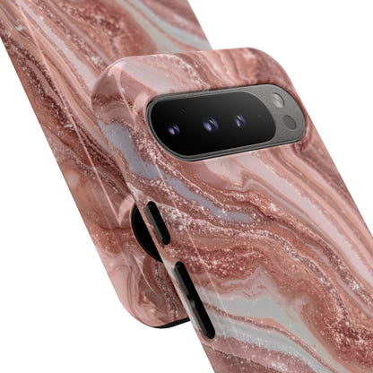 Rose Gold Marble Tough Phone Case