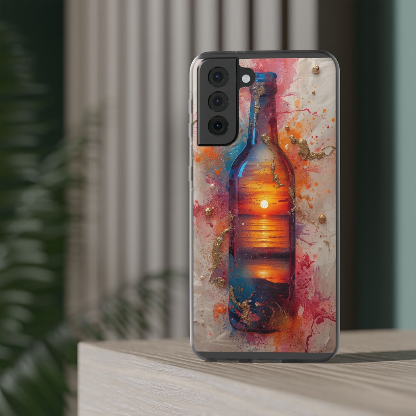 Copy of Floral Holographic Phone Case — Iridescent Leaves & Flowers Flexi Case