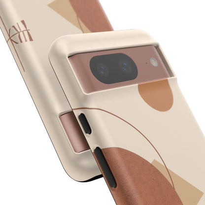 Abstract Earth Tones Phone Case — Minimal Geometric Design