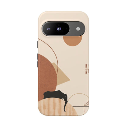 Abstract Earth Tones Phone Case — Minimal Geometric Design