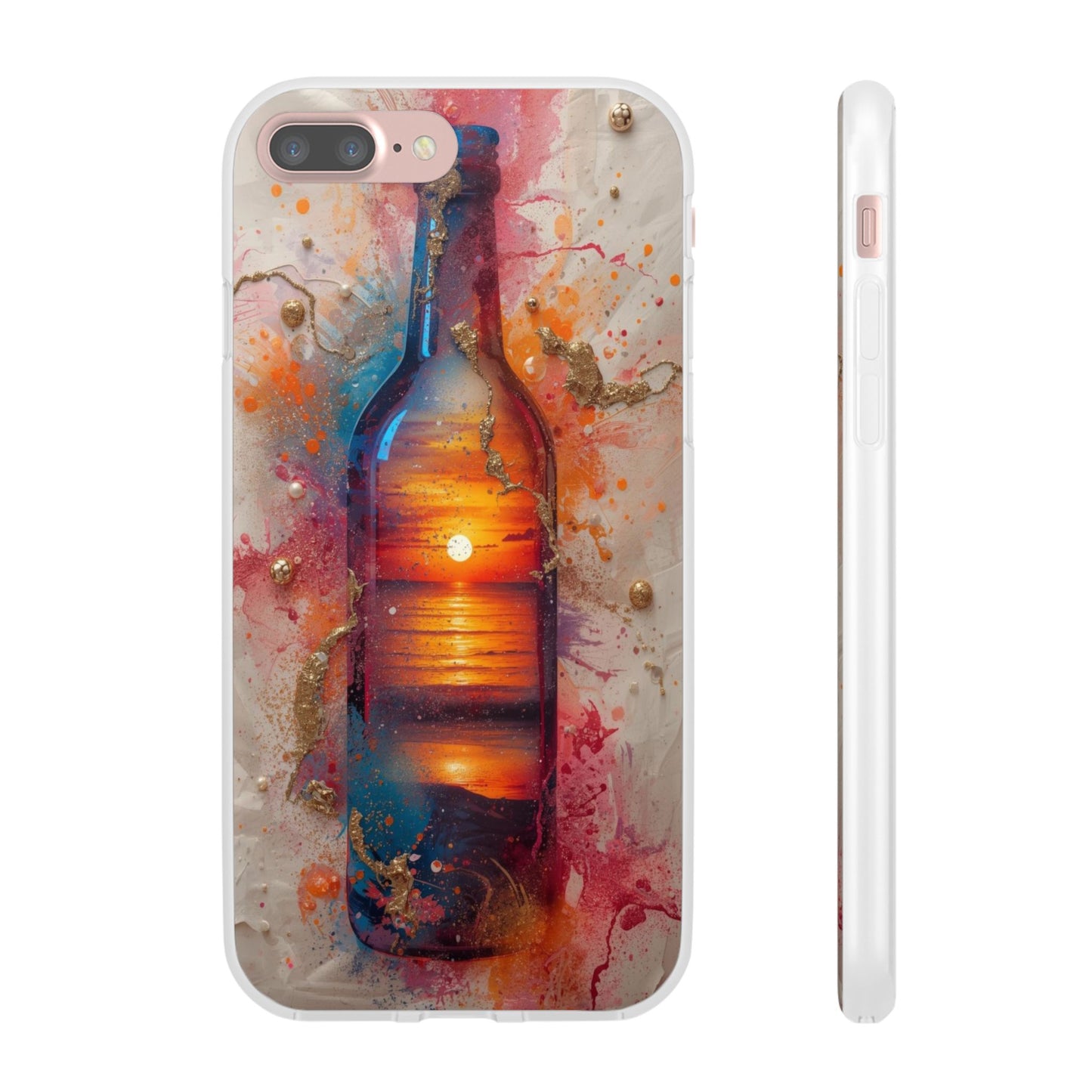 Copy of Floral Holographic Phone Case — Iridescent Leaves & Flowers Flexi Case