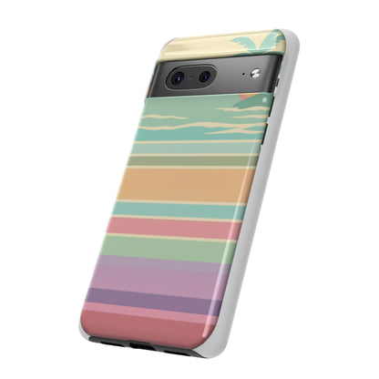 Tough Case — Retro Pastel Sunset Palm Tree Phone Case