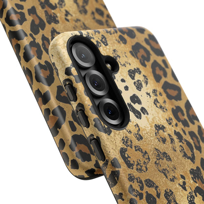 Leopard Print Tough Phone Case — Durable Protective iPhone Cover