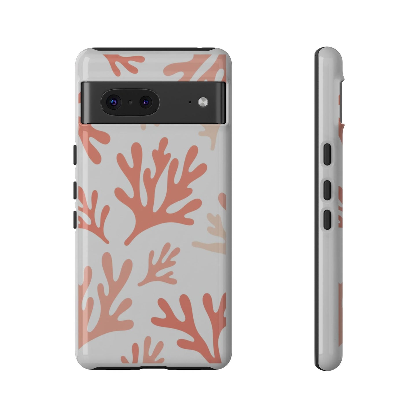 Coral Reef Pattern Tough Phone Case — Pink Beachy Protective Cover