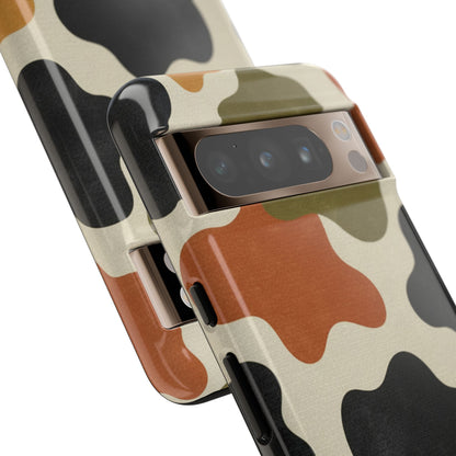 Retro Abstract Camouflage Phone Case — Earth Tone Tough Case