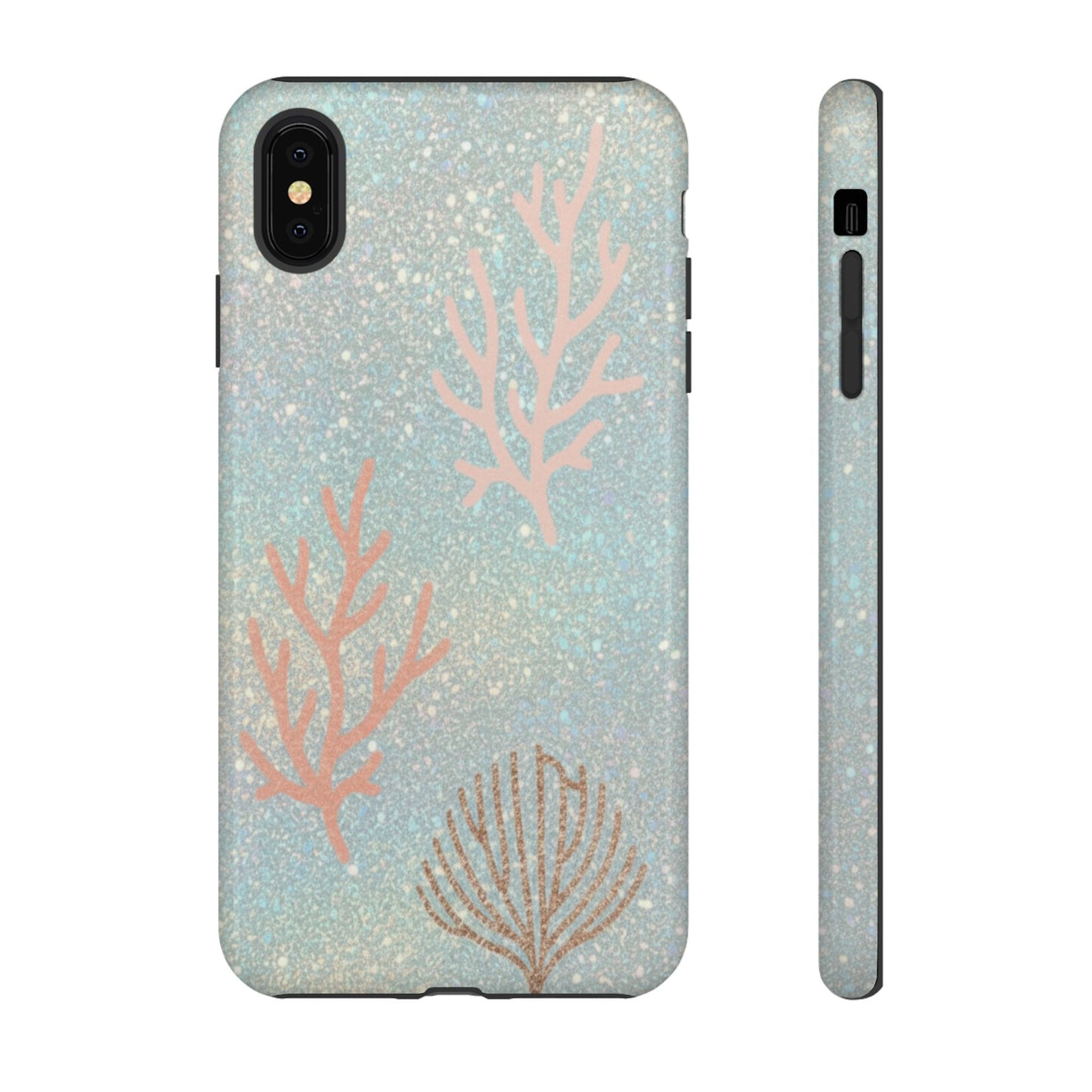 Seafoam Sparkle Phone Case – Coral & Seashell Tough Case
