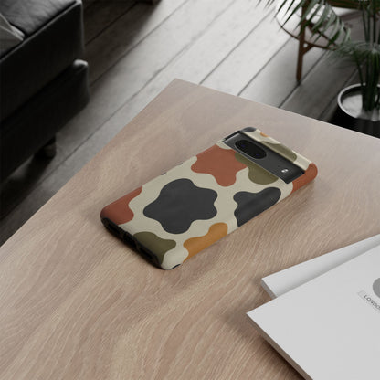 Retro Abstract Camouflage Phone Case — Earth Tone Tough Case