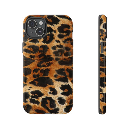 Leopard Print Tough Phone Case – Rugged Protective iPhone Cover