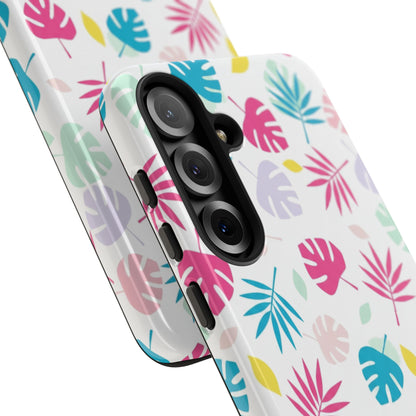 Tropical Leaf Phone Case — Colorful Pastel Monstera & Palm iPhone Case