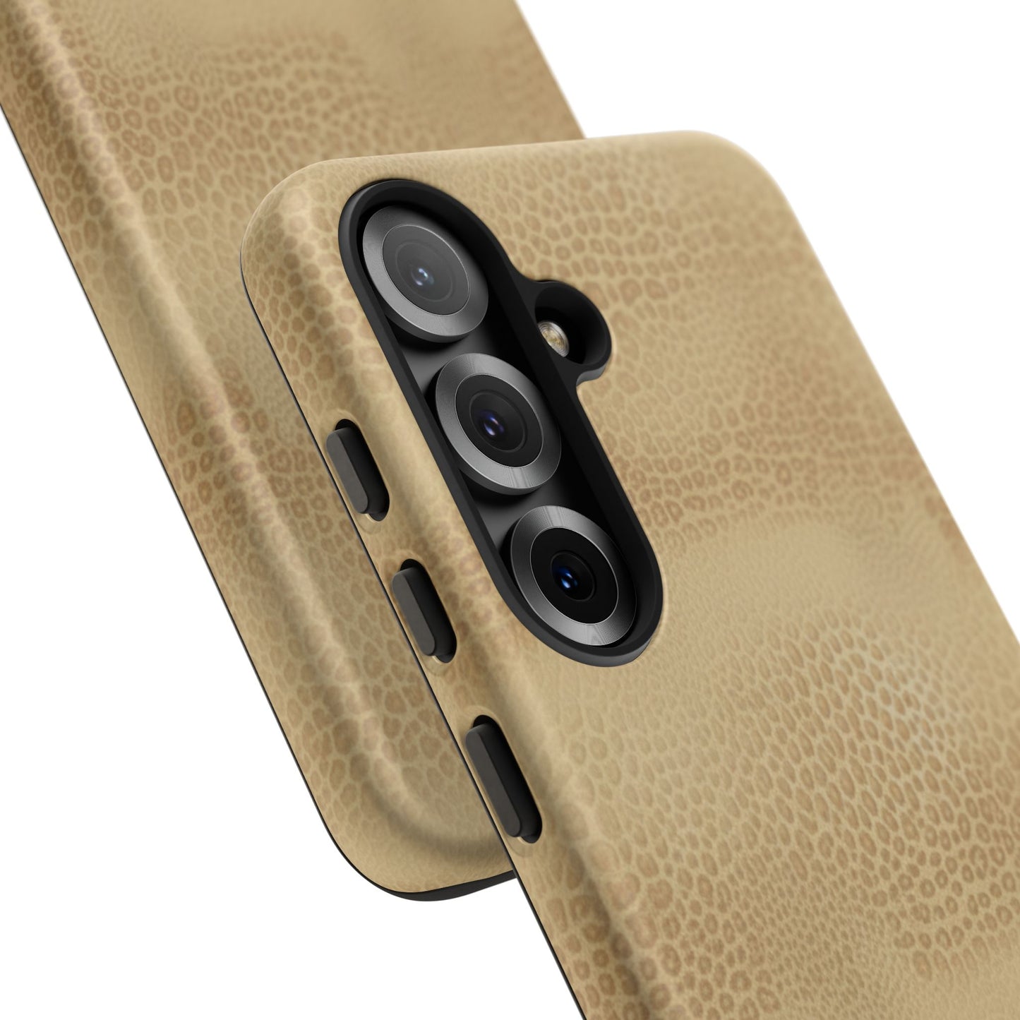 Tan Distressed Leather Texture Phone Case — Rugged Protective iPhone Cover