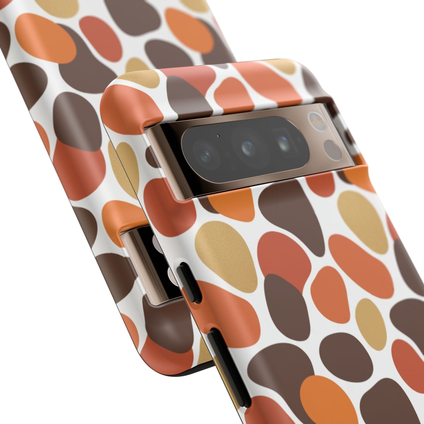 Phone Case — Retro Pebble Pattern in Warm Autumn Colors