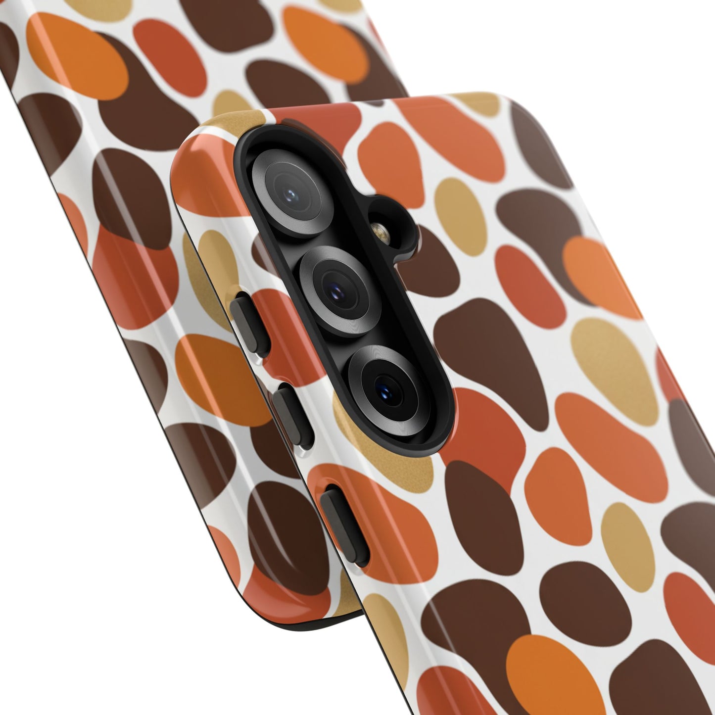Phone Case — Retro Pebble Pattern in Warm Autumn Colors