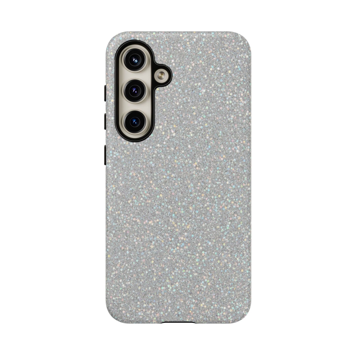 Glitter Silver Tough Phone Case — Sparkling Protective Phone Case