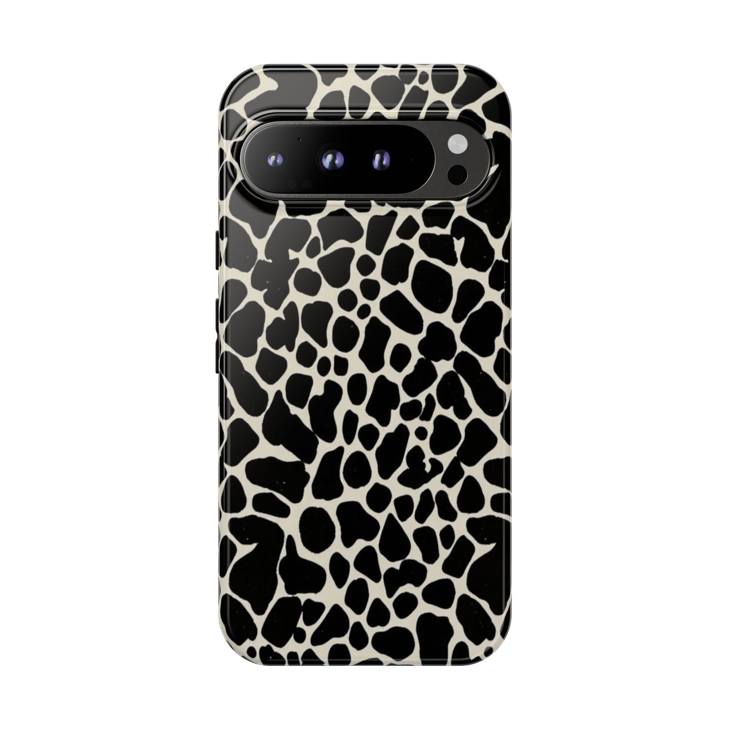 Black and White Cowhide Phone Case — Protective Tough Case