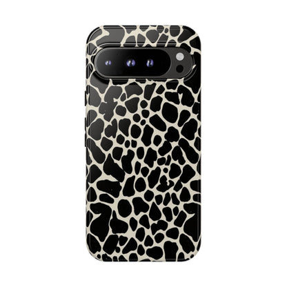 Black and White Cowhide Phone Case — Protective Tough Case