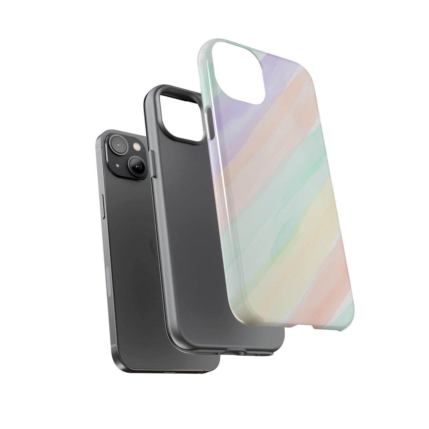 Pastel Watercolor Stripe Tough Phone Case