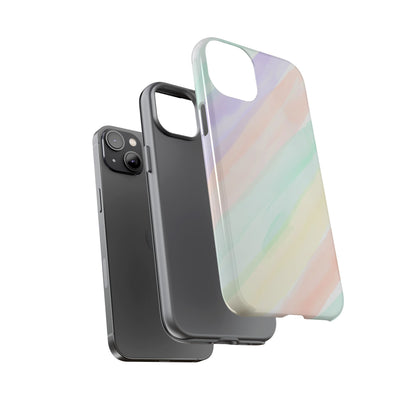 Pastel Watercolor Stripe Tough Phone Case