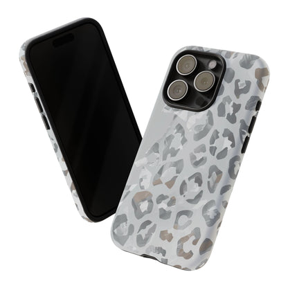 Silver Leopard Tough Phone Case