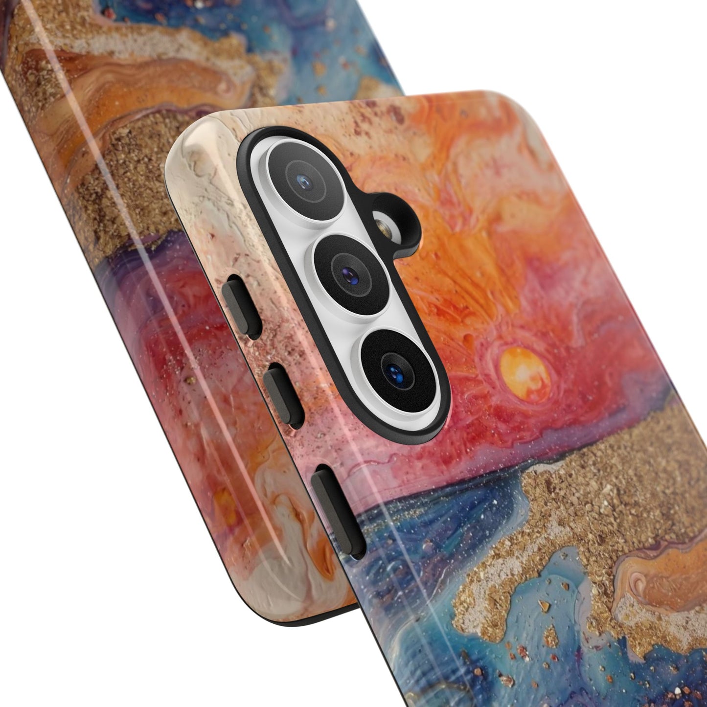 Sunset Coast Phone Case — Colorful Abstract Beach Art Tough Case